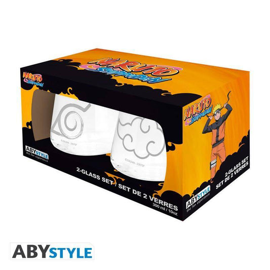 Naruto - Gläser Set Konoha & Akatsuki - 300 ml