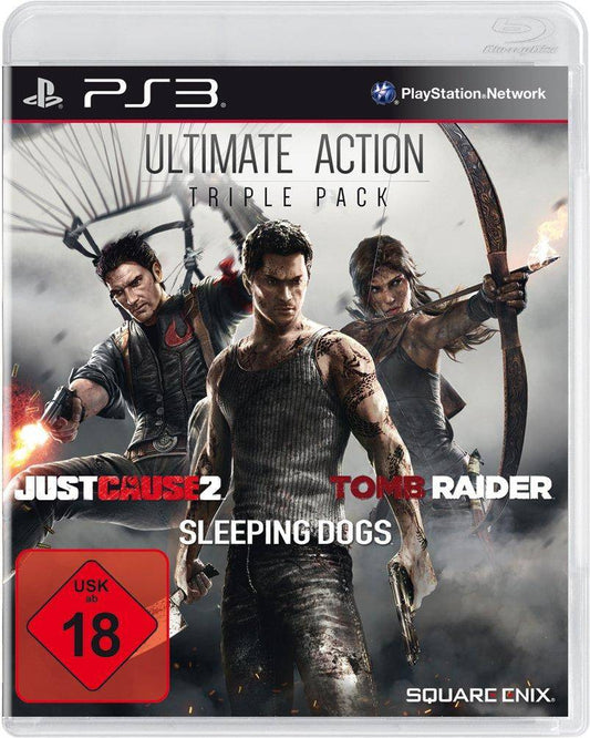 PS3 - Ultimate Action Triple Pack Inklusive Just Cause 2 & Sleeping Dogs & Tomb Raider (Gebraucht)