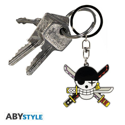 One Piece - Metall Schlüsselanhänger Totenkopf Zorro