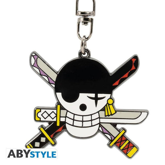 One Piece - Metall Schlüsselanhänger Totenkopf Zorro
