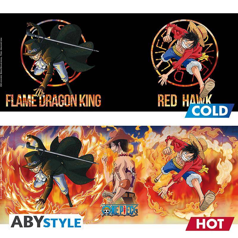 One Piece - Tasse mit Thermoeffekt Luffy & Sabo - 460 ml
