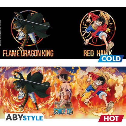 One Piece - Tasse mit Thermoeffekt Luffy & Sabo - 460 ml