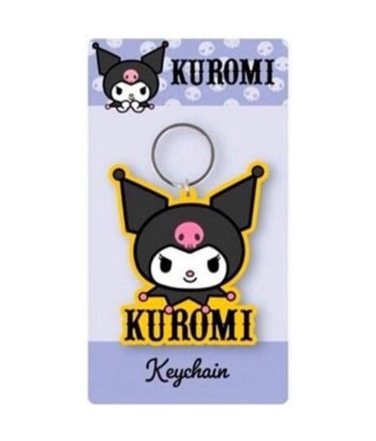 Sanrio - Schlüsselanhänger Kuromi Gesicht mit Schrift