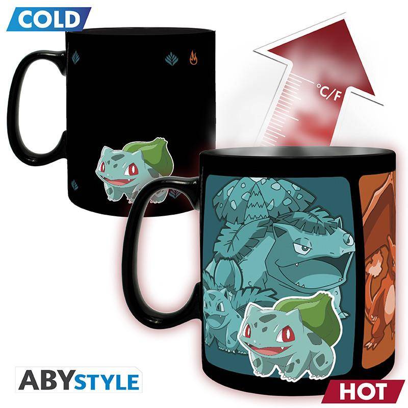 Pokemon - Tasse mit Thermoeffekt Entwicklungen Starter - 460 ml