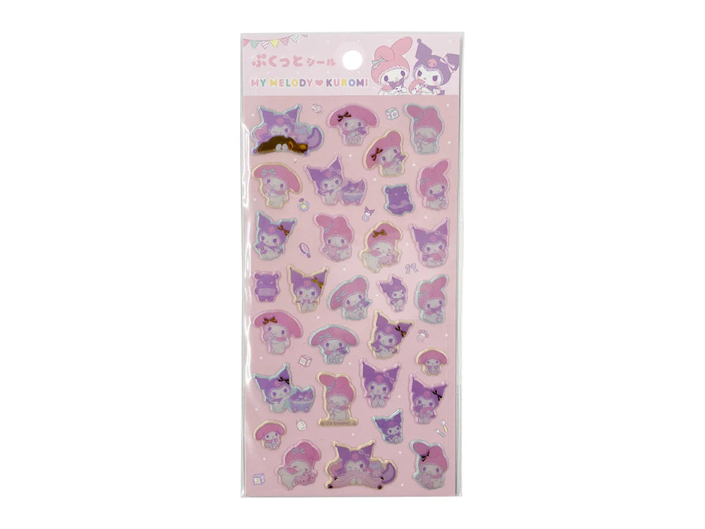 Sanrio - Sticker My Melody & Kuromi Gold Foil 3D - 90 x 175 mm - JPN