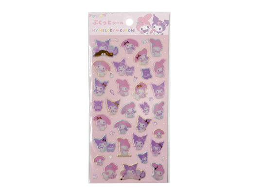Sanrio - Sticker My Melody & Kuromi Gold Foil 3D - 90 x 175 mm - JPN