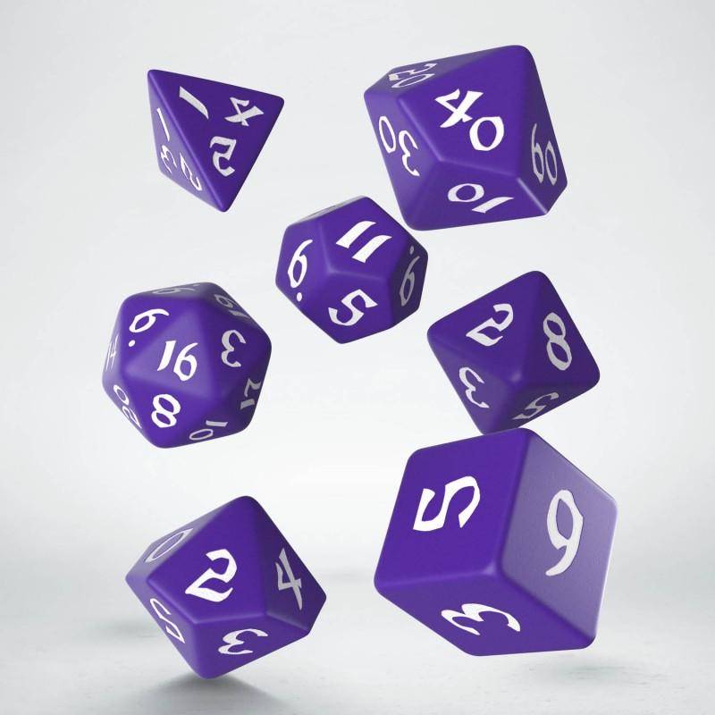 Q Workshop - Würfel Set Classic Runic RPG - Lila & Weiss - 7