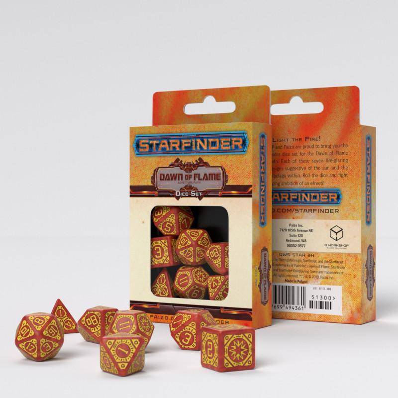 Q Workshop - Würfel Set RPG Starfinder - Dawn of Flame - 7
