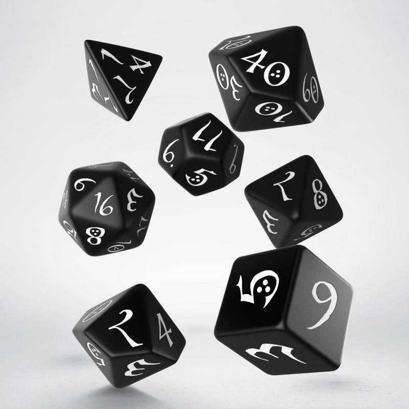 Q Workshop - Würfel Set RPG Classic - Schwarz & Weiß - 7