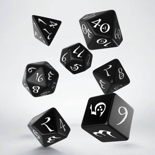 Q Workshop - Würfel Set RPG Classic - Schwarz & Weiß - 7
