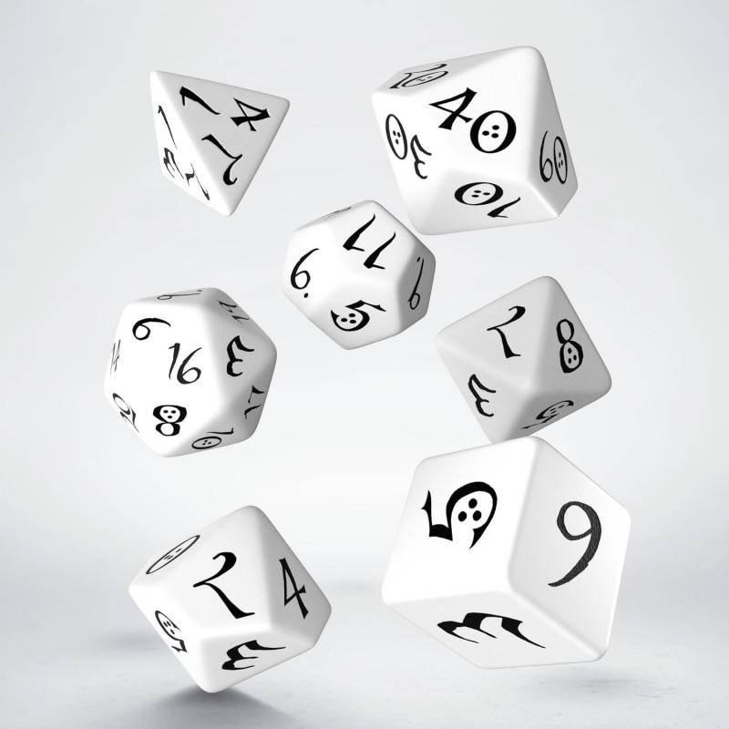 Q Workshop - Würfel Set RPG Classic - Weiß & Schwarz - 7