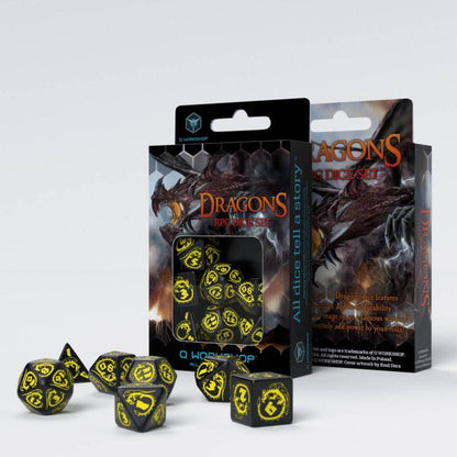 Q Workshop - Würfel Set RPG Dragons - Morion - 7