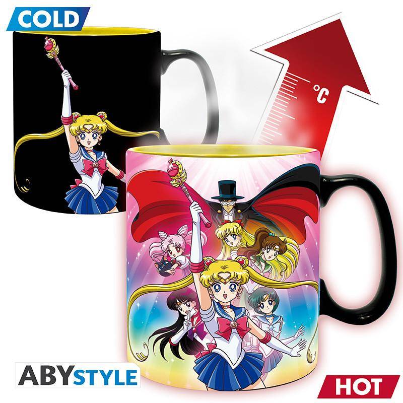 Sailor Moon - Tasse mit Thermoeffekt Gruppe - 460 ml