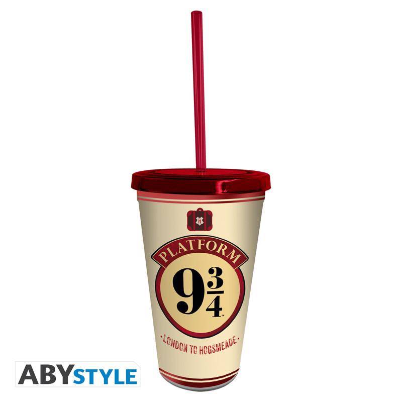 Harry Potter - Trinkbecher mit Strohhalm Platform 9 3/4 - 470 ml