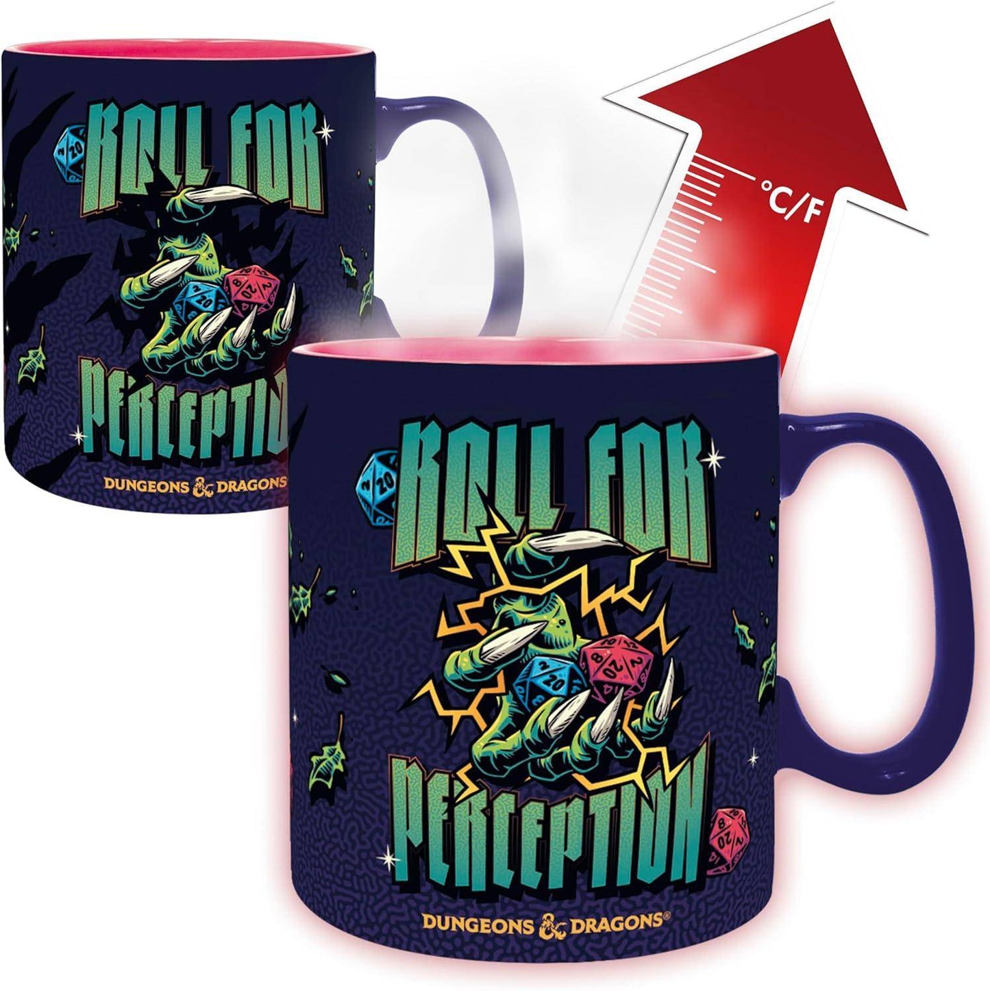 Dungeons & Dragons - Tasse mit Thermoeffekt Roll for Perception - 460 ml