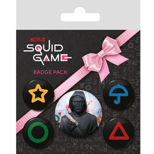 Squid Game Ansteck-Buttons 5er-Pack Front Man