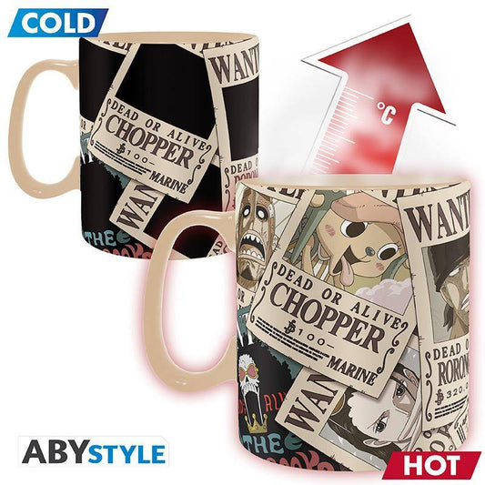One Piece - Tasse mit Thermoeffekt Wanted - 460 ml