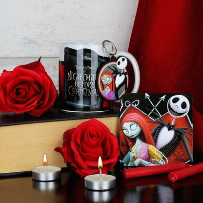 Nightmare before Christmas - Geschenkset Jack & Sally - Tasse, Untersetzer & Schlüsselanhänger