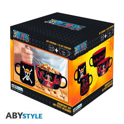 One Piece - Geschenkset Frühstück Tasse 335ml & Schüssel 690ml