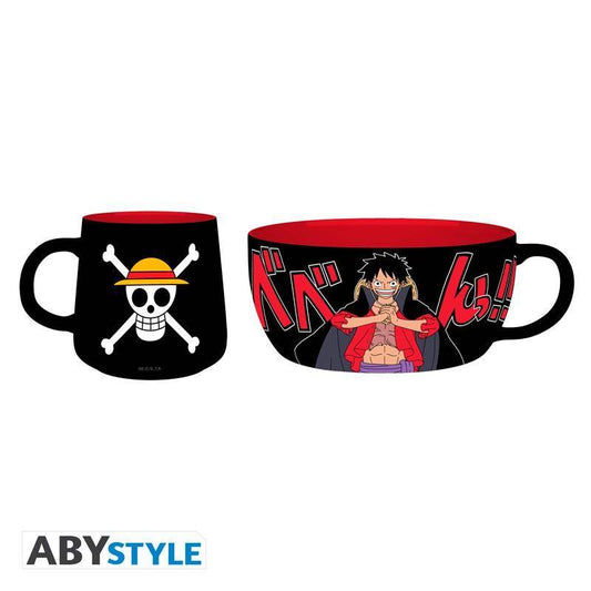 One Piece - Geschenkset Frühstück Tasse 335ml & Schüssel 690ml