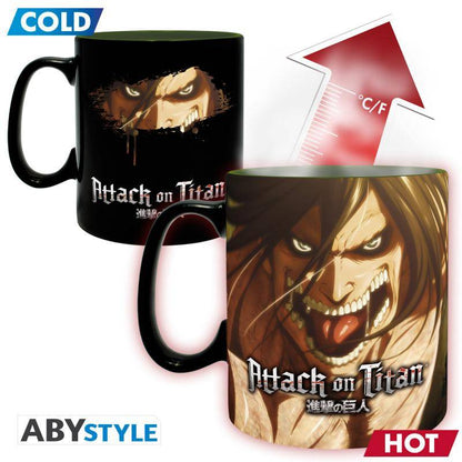 Attack On Titan - Tasse mit Thermoeffekt Gruppe - 460ml