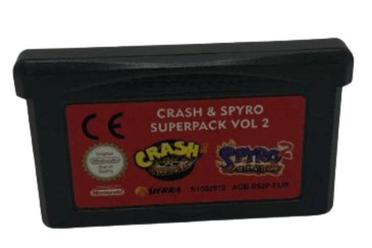 GBA - Crash Nitro Kart + Spyro 2 Season Of Flame - Nur Modul (Gebraucht)
