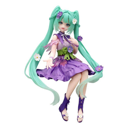 Hatsune Miku - Noodle Stopper Statue Purple Flower - 14 cm