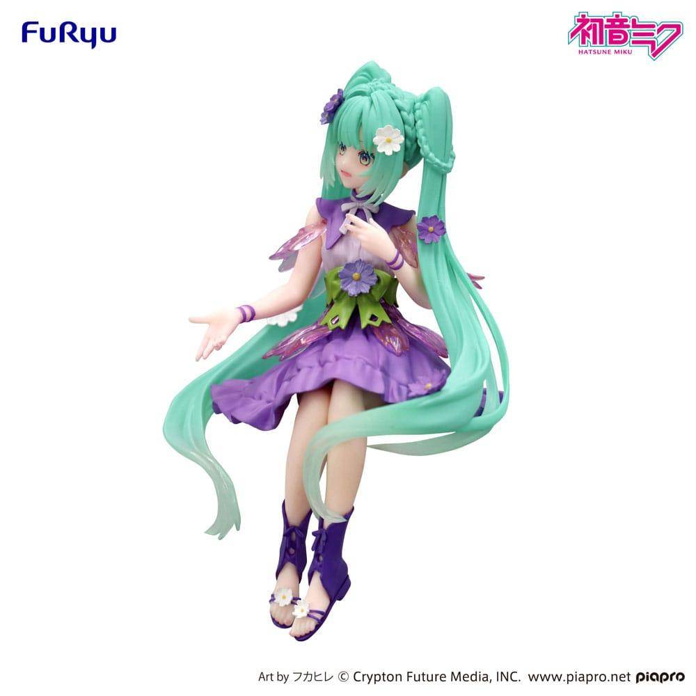Hatsune Miku - Noodle Stopper Statue Purple Flower - 14 cm