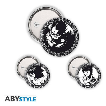 Death Note - Button Set Schwarz Weiß