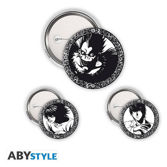 Death Note - Button Set Schwarz Weiß