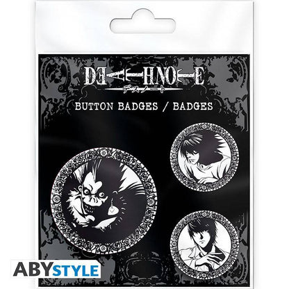 Death Note - Button Set Schwarz Weiß