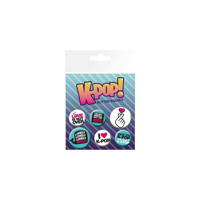 K-Pop - Button Set I Love K-Pop