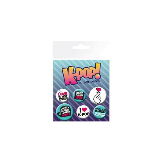 K-Pop - Button Set I Love K-Pop