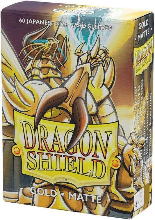 Dragon Shield - Kartenhüllen Japanische Größe - Gold Matt - 60 Stk