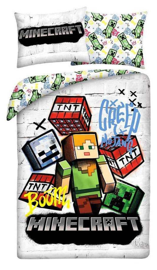 Minecraft - Bettwäsche Set Alex & Creeper - 140 x 200 cm / 70 x 90 cm