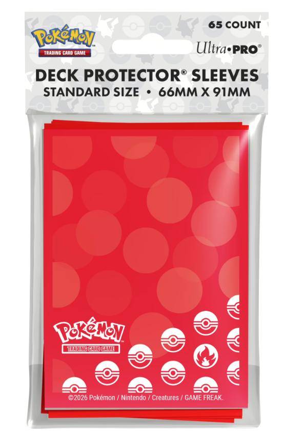 Pokemon - Kartenhüllen Standard Größe Feuer - 65 Stk