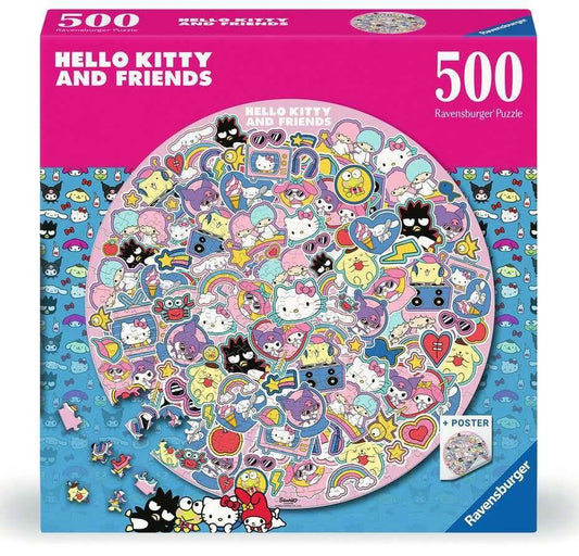 Sanrio - Puzzle Charaktere Rund - 500 Teile