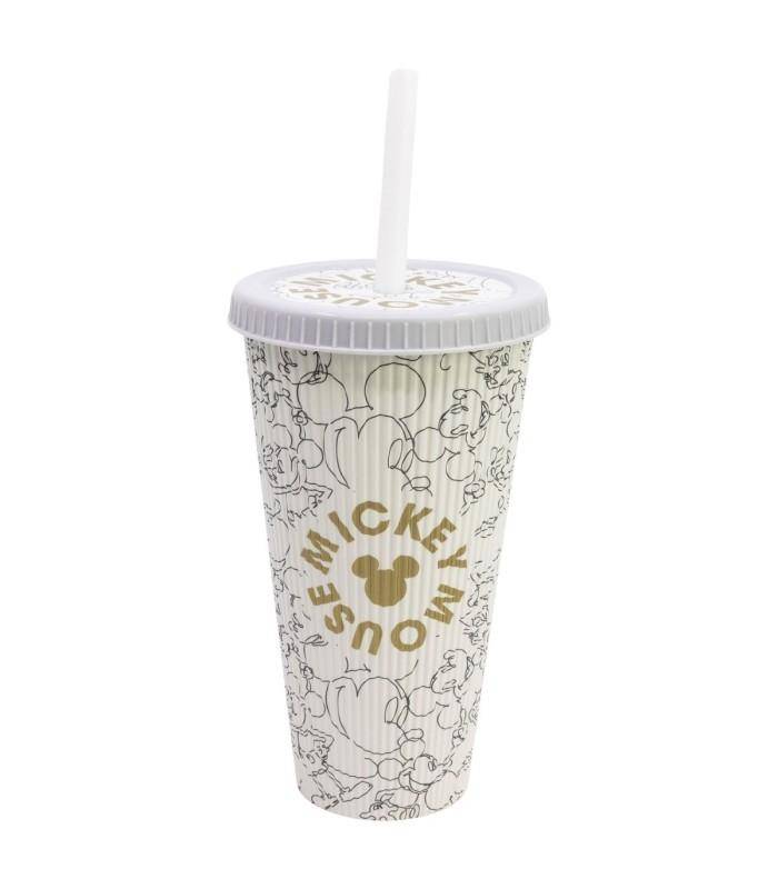Disney - Becher mit Strohhalm Mickey Mouse - 790 ml
