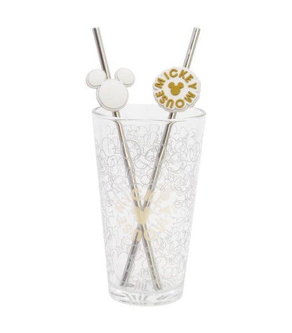 Disney - Glas mit Strohhalm Mickey Mouse - 480 ml
