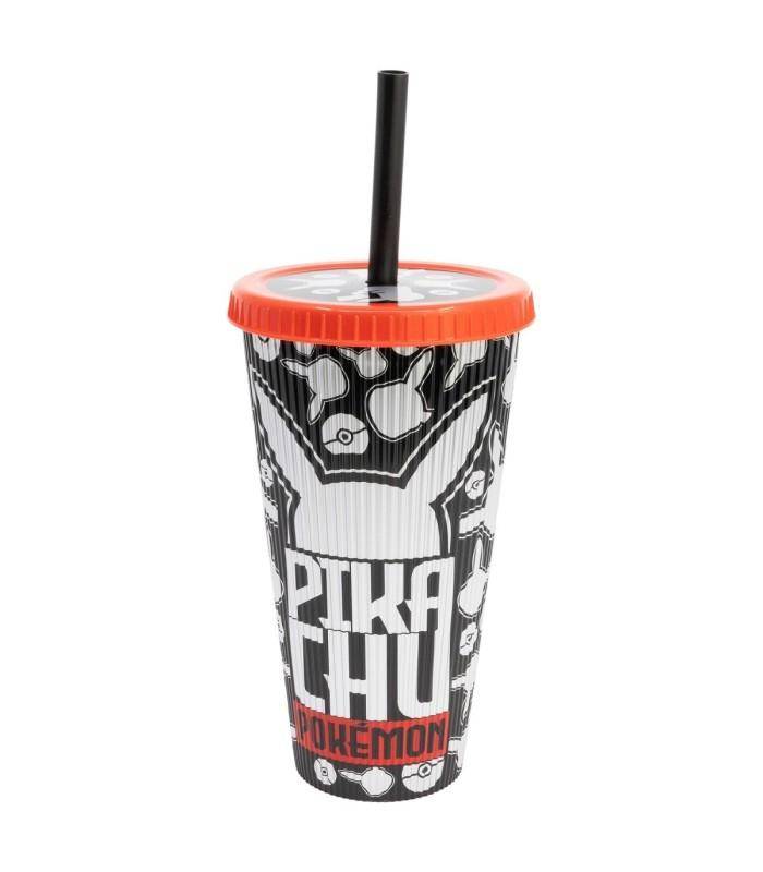 Pokémon - Becher mit Strohhalm Pikachu - 790 ml