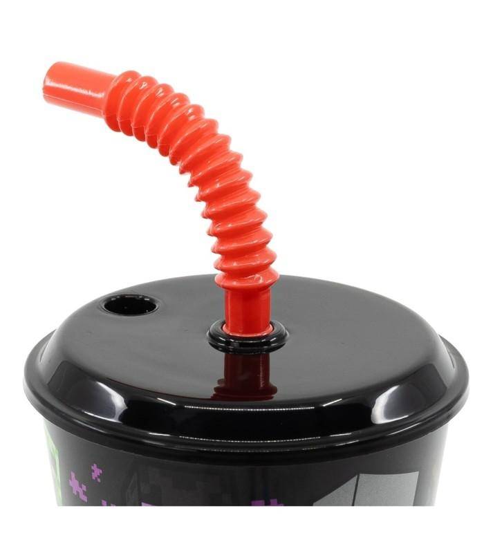 Minecraft - Becher mit Strohhalm Charaktere - 430 ml