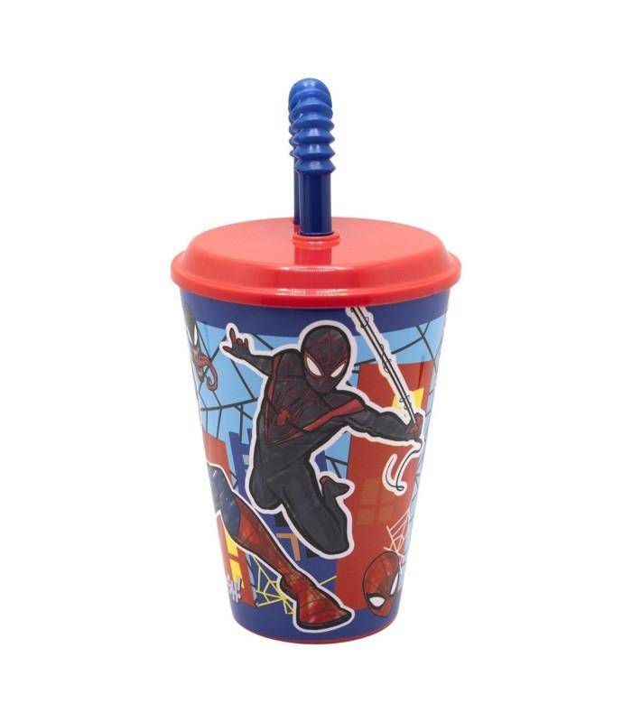 Marvel - Becher mit Strohhalm Spider-Man - 430 ml