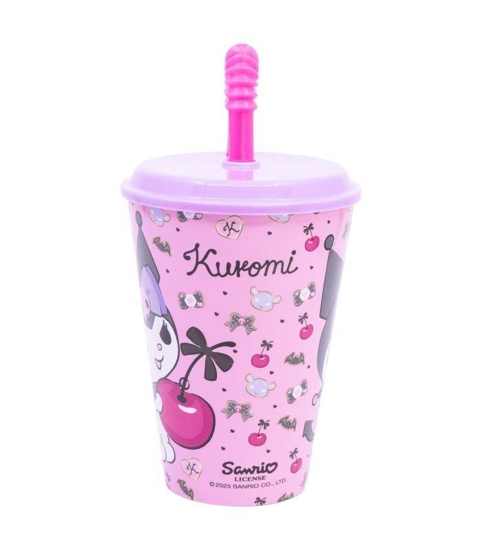 Sanrio - Becher mit Strohhalm Kuromi - 430 ml