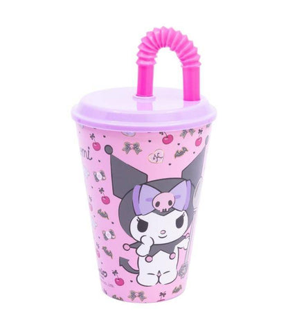 Sanrio - Becher mit Strohhalm Kuromi - 430 ml