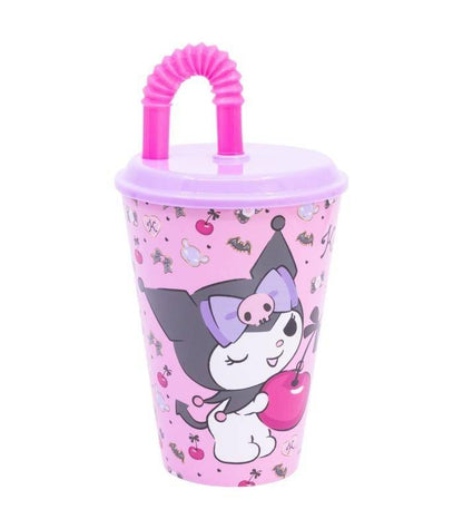 Sanrio - Becher mit Strohhalm Kuromi - 430 ml
