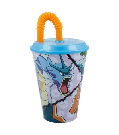 Pokemon - Becher mit Strohhalm Charaktere - 430 ml
