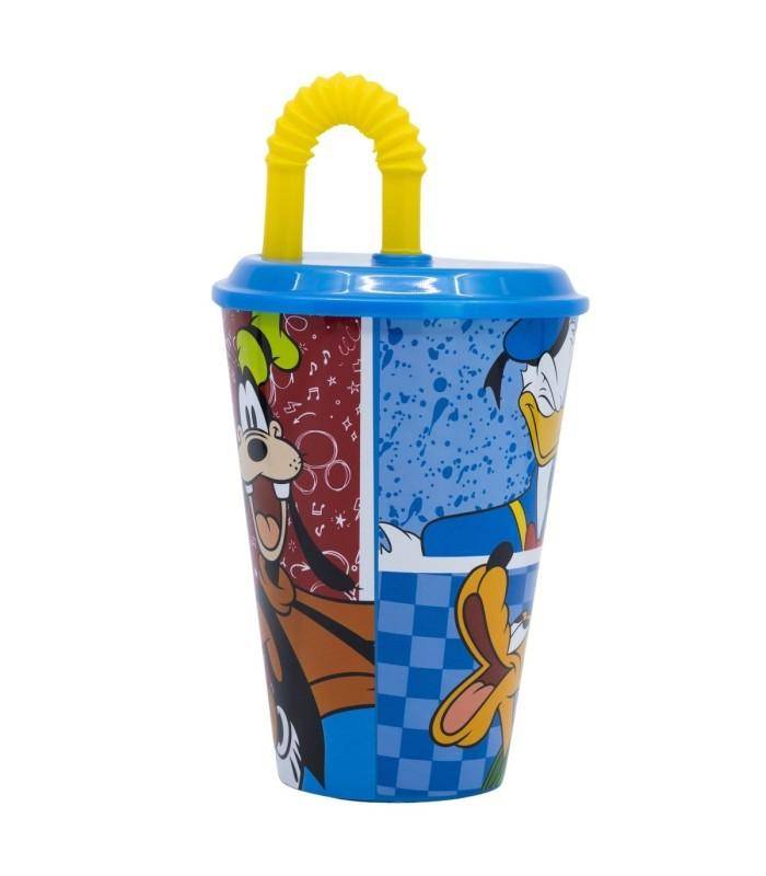 Disney - Becher mit Strohhalm Mickey Mouse - 430 ml