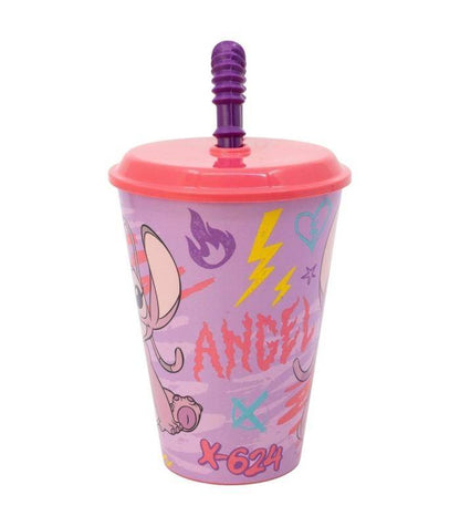 Disney - Becher mit Strohhalm Angel - 430 ml