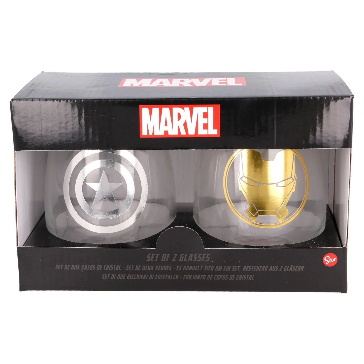Marvel - Gläserset Iron Man & Captain America - 510 ml