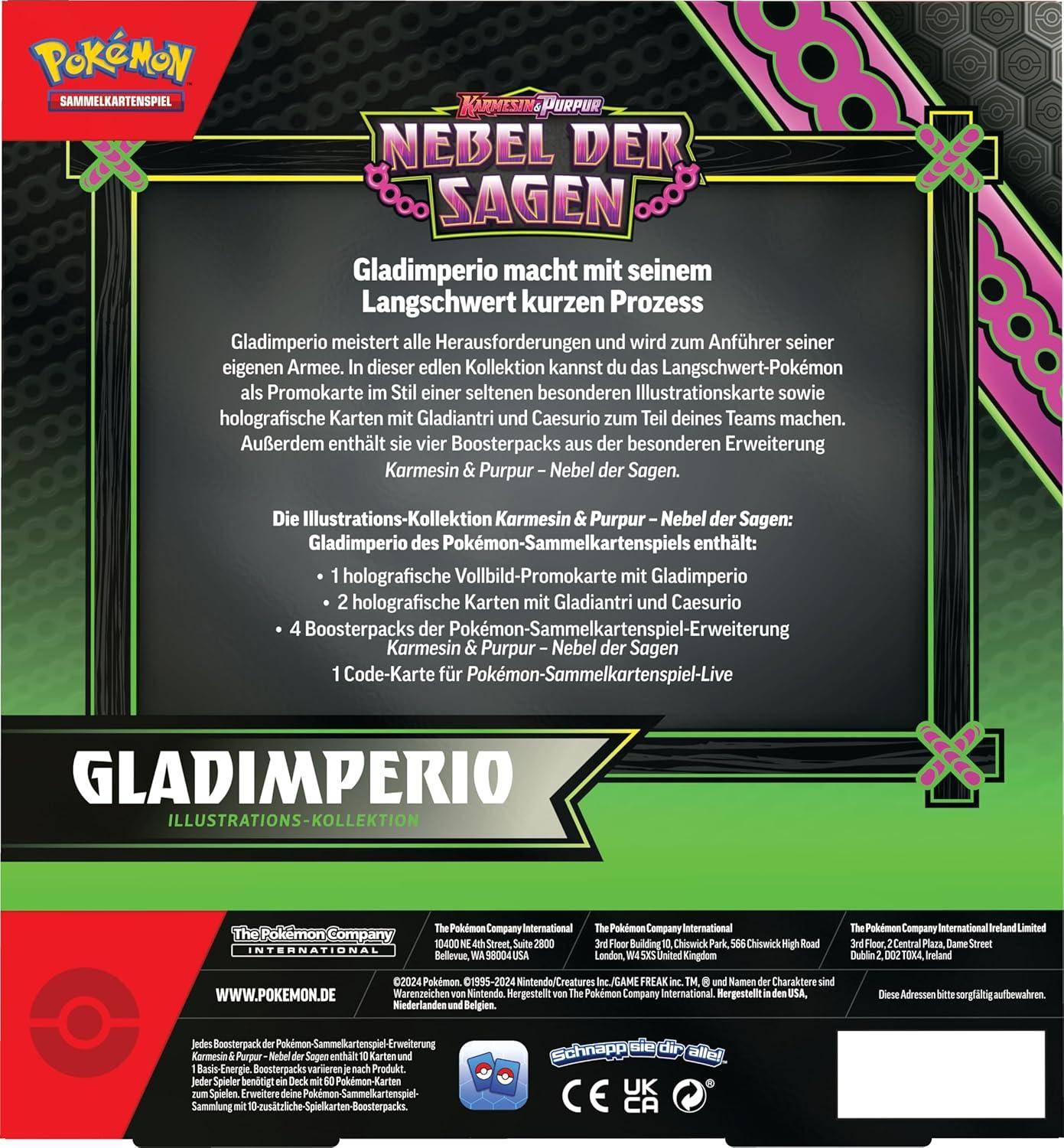Pokémon - Illustrations-Kollektion Karmesin & Purpur: Nebel der Sagen - Gladimperio - DE